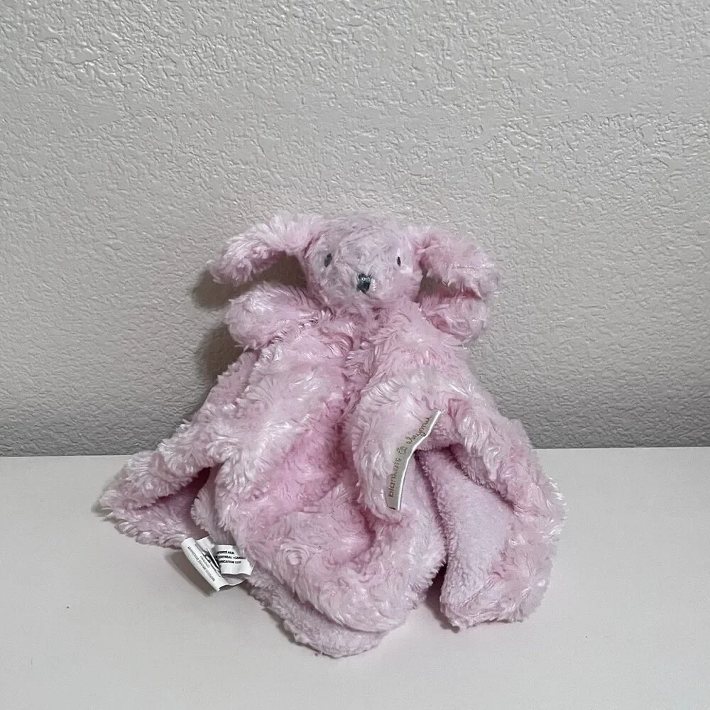 Blankets & Beyond Pink Puppy Dog Security Blanket Lovey Rosette Swirl Lovie